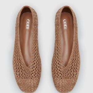 Cider Woven Tan Slip-On Ballet Flats